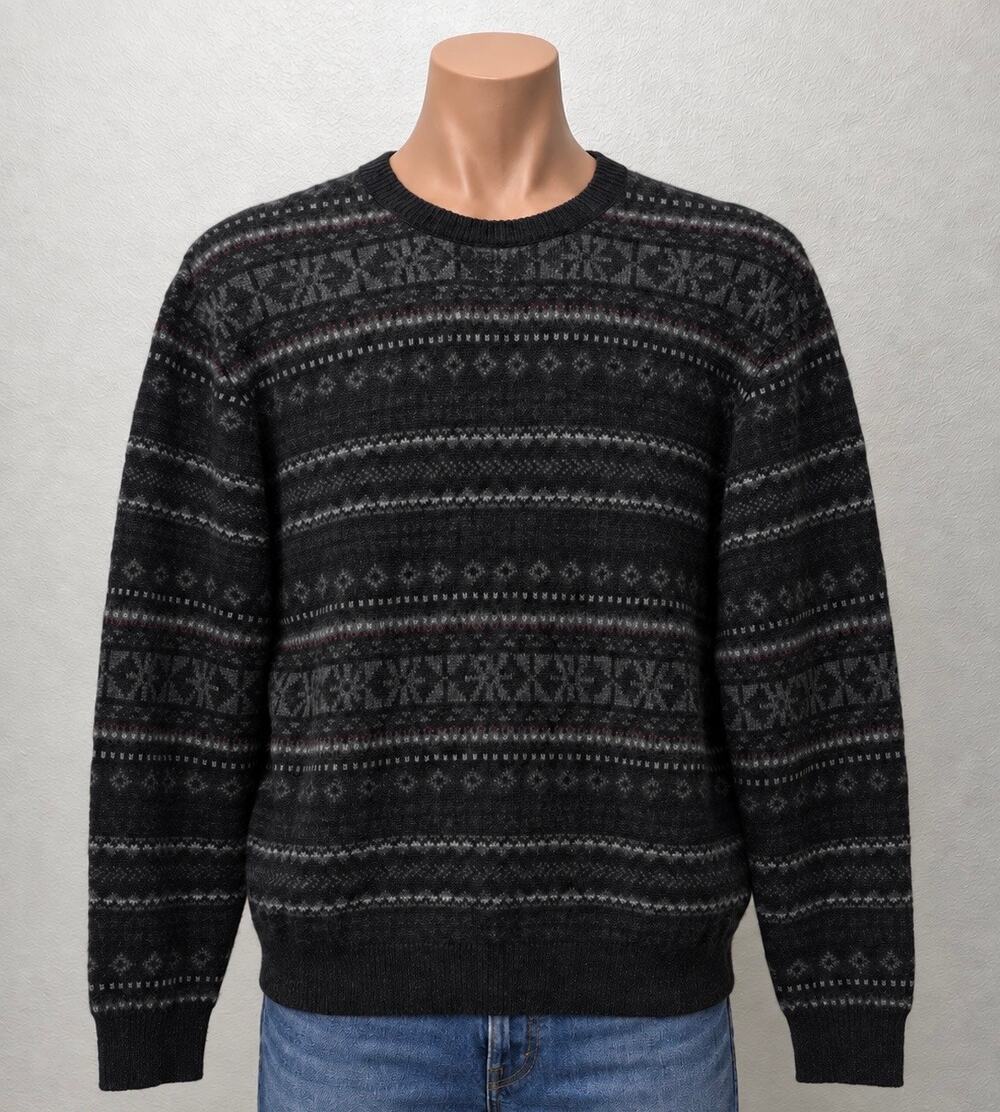 Ralph Lauren Purple Label Gray Cashmere Sweater Men XL